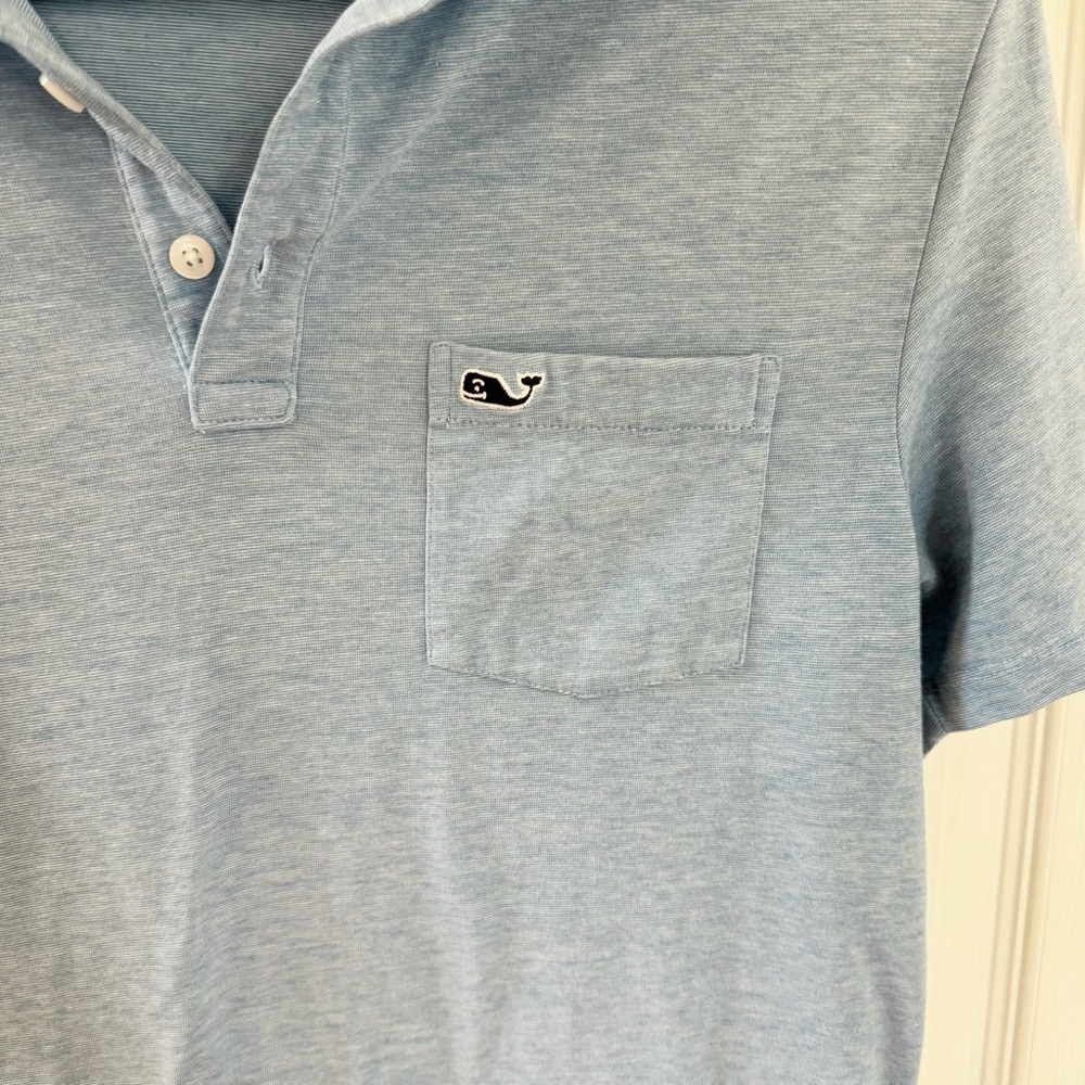 Vineyard Vines Men’s Light Blue Edgartown Polo XS - Picture 2 of 4